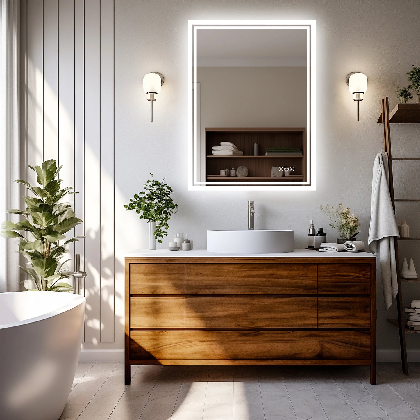 Luminous LED Framed Bathroom Mirror