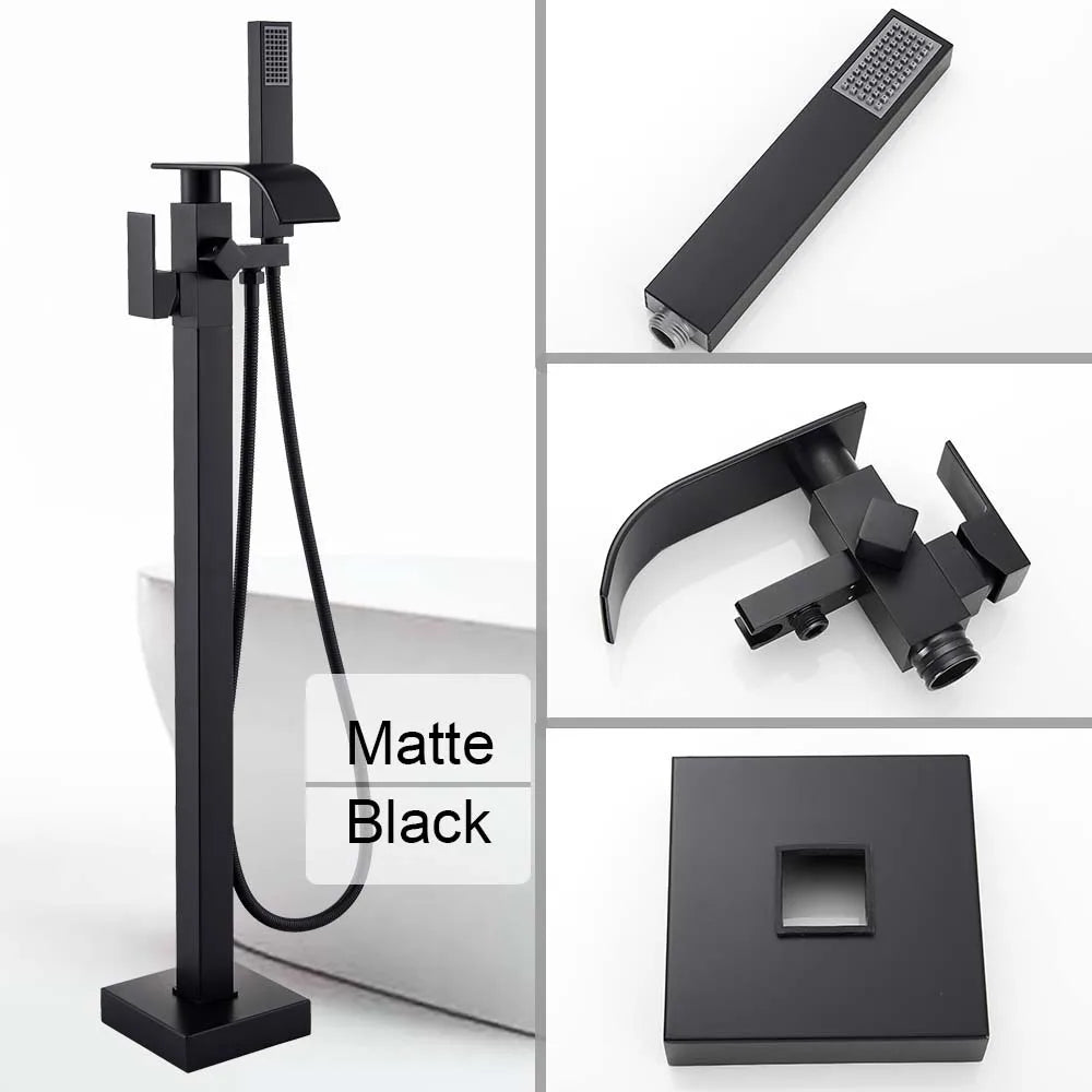 Floor Mounted Bathtub & Shower Faucet