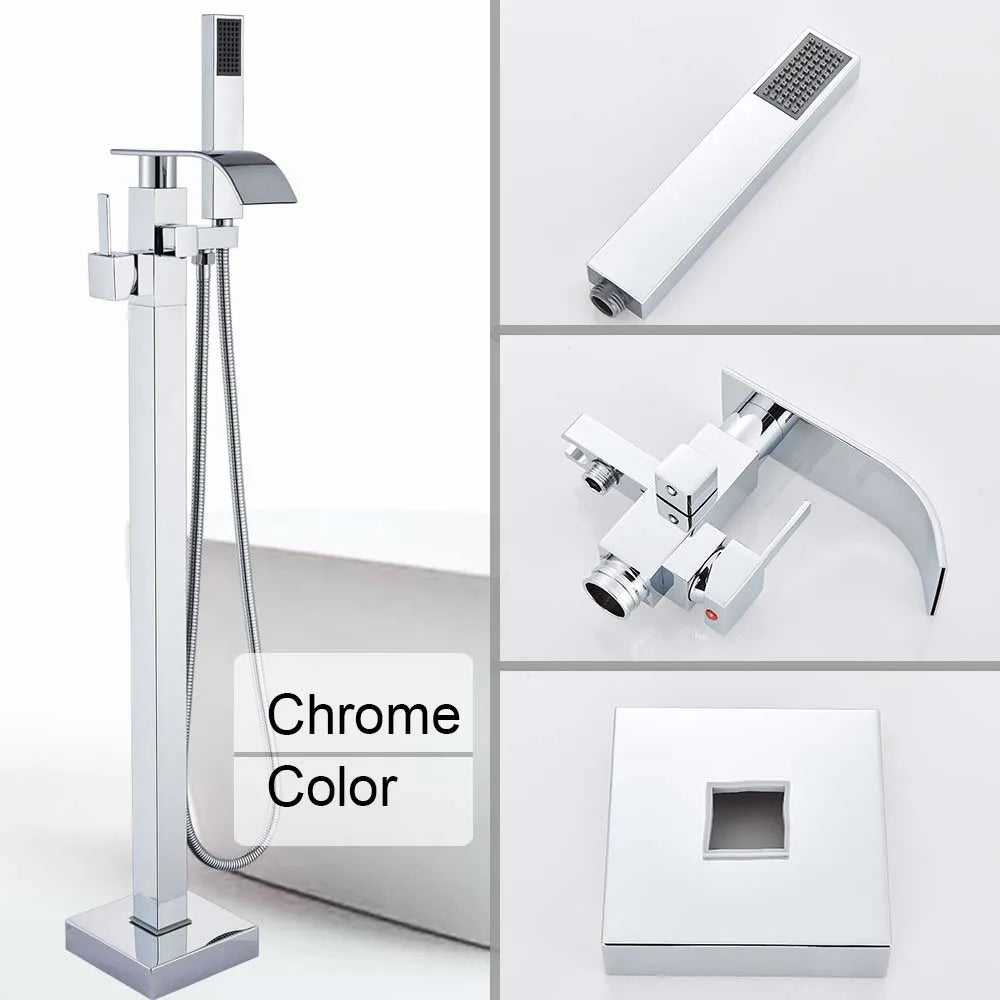 Floor Mounted Bathtub & Shower Faucet