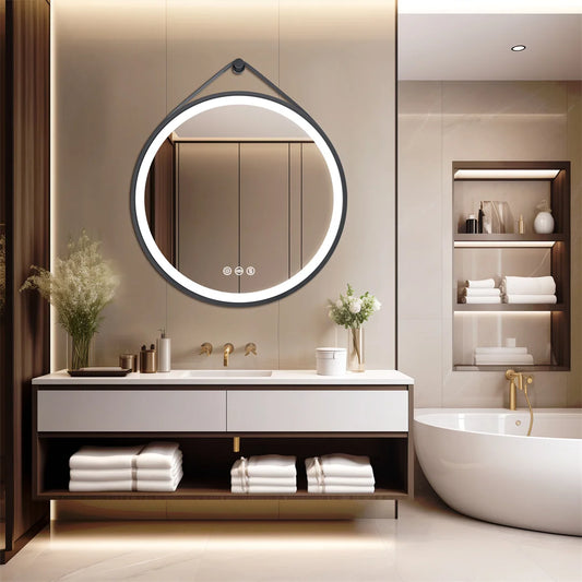 Hanging Circle LED Bathroom Mirror
